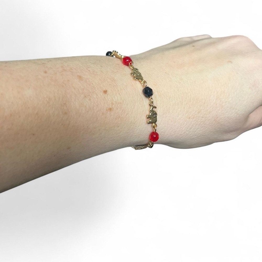 Elegant Gold and Red Bracelet​​​